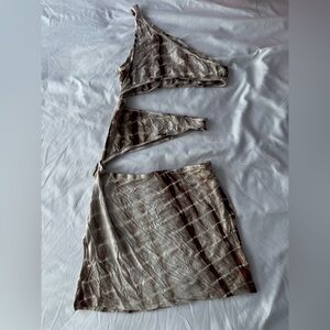 Stylish Asymmetrical Tie-Dye Dress